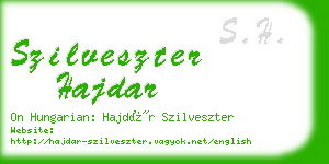 szilveszter hajdar business card